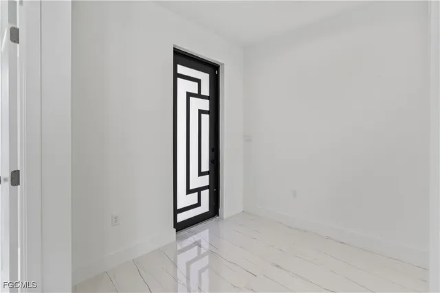 a view of an front door