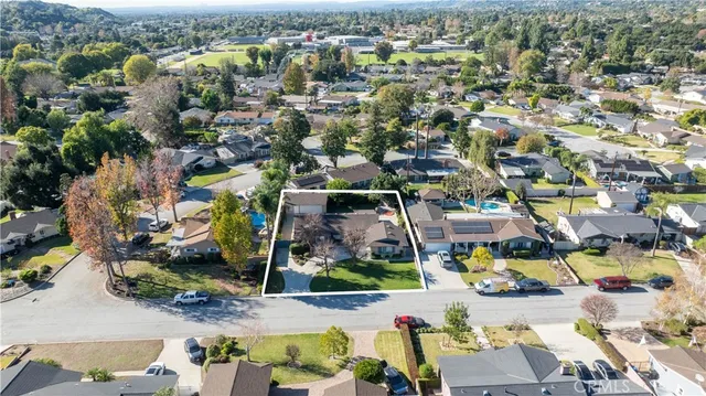 an aerial view of a city