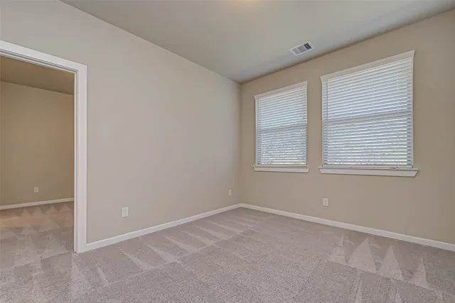 an empty room with a window