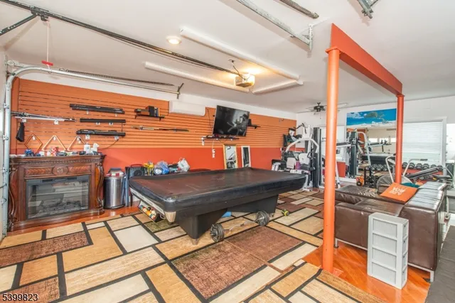 a view of outdoor space with wooden floor