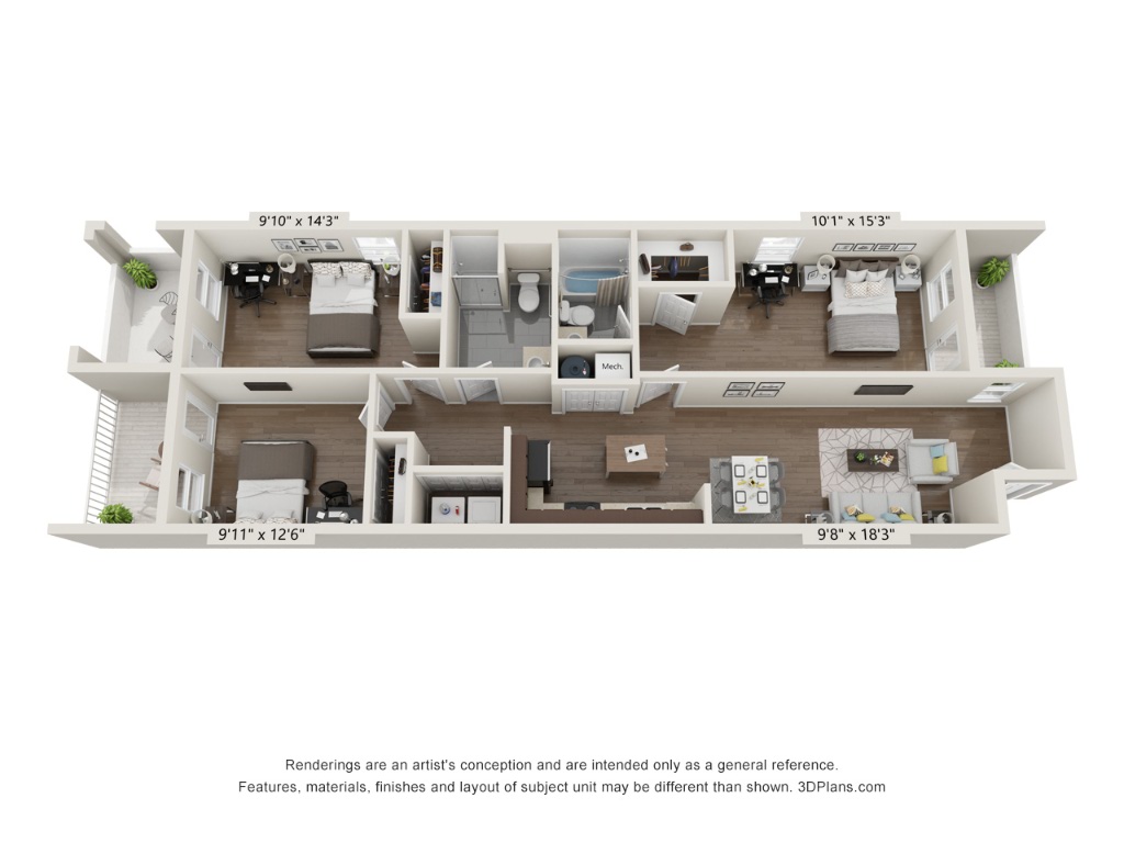 2824 Rio Grande Street, Unit 101 Austin, TX 78705 - Photo 10 of 10 a picture of a floor plan