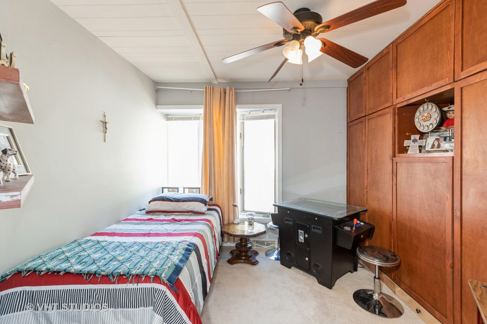 1438 Ridge Road Homewood, IL 60430 - Photo 29 of 35 a bedroom with a bed and a chandelier