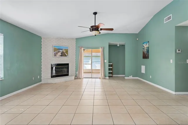 a view of a livingroom with a fireplace