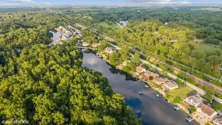 a view of a lake with a mountain view