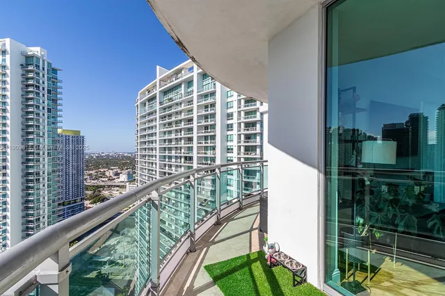 a view of balcony with couch