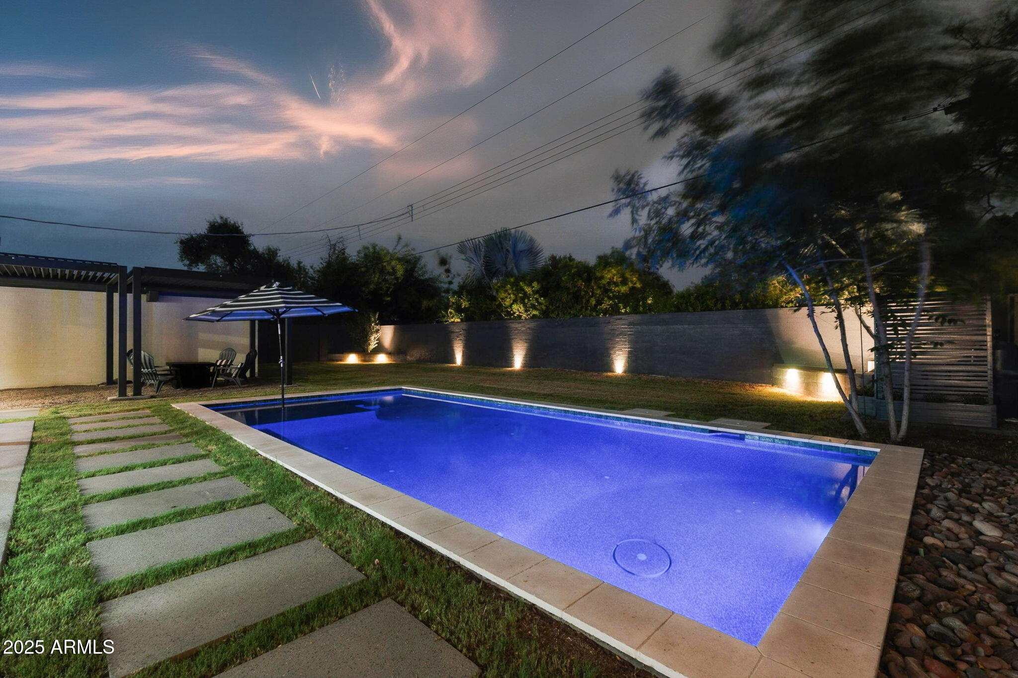 5809 North 10th Place Phoenix, AZ 85014 - Photo 74 of 81 Back yard with custom lighting