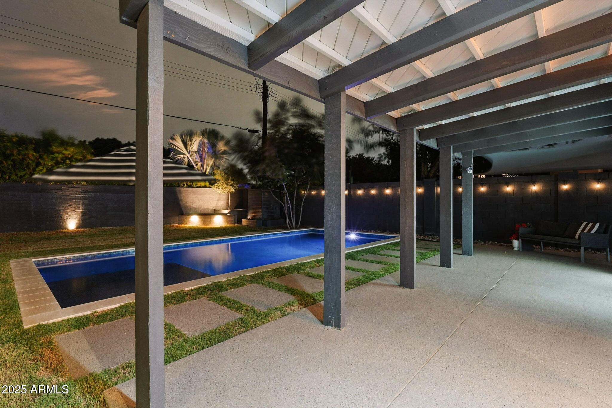 5809 North 10th Place Phoenix, AZ 85014 - Photo 78 of 81 Back yard with custom lighting