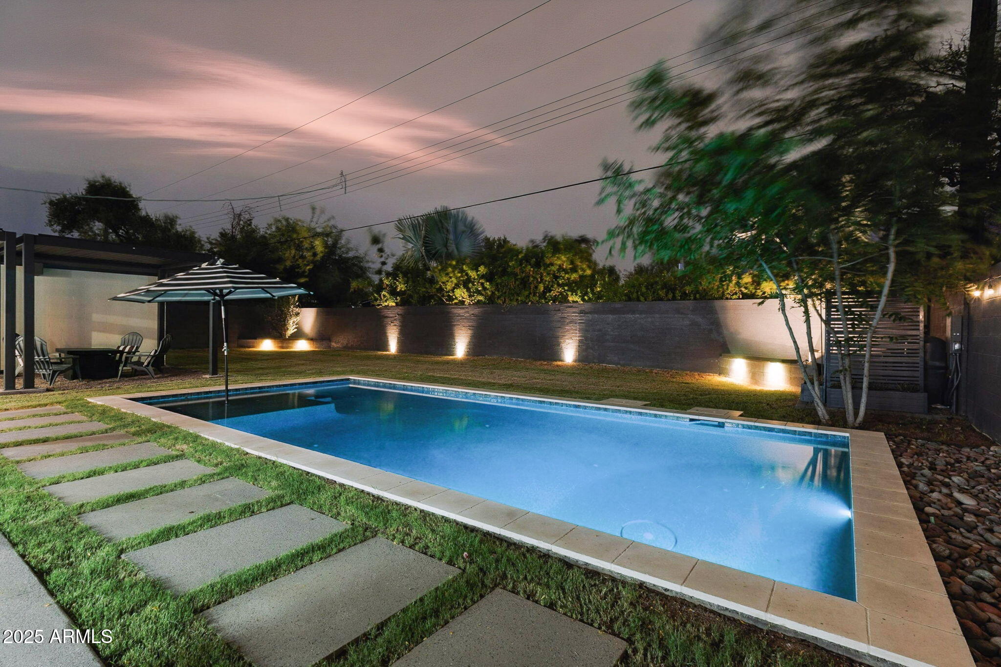 5809 North 10th Place Phoenix, AZ 85014 - Photo 79 of 81 Back yard with custom lighting