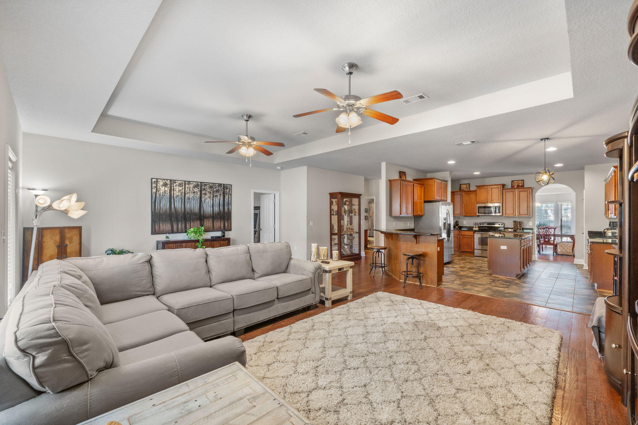 129 Mussett Bayou Court Santa Rosa Beach, FL 32459 - Photo 12 of 54 a living room with furniture and kitchen view
