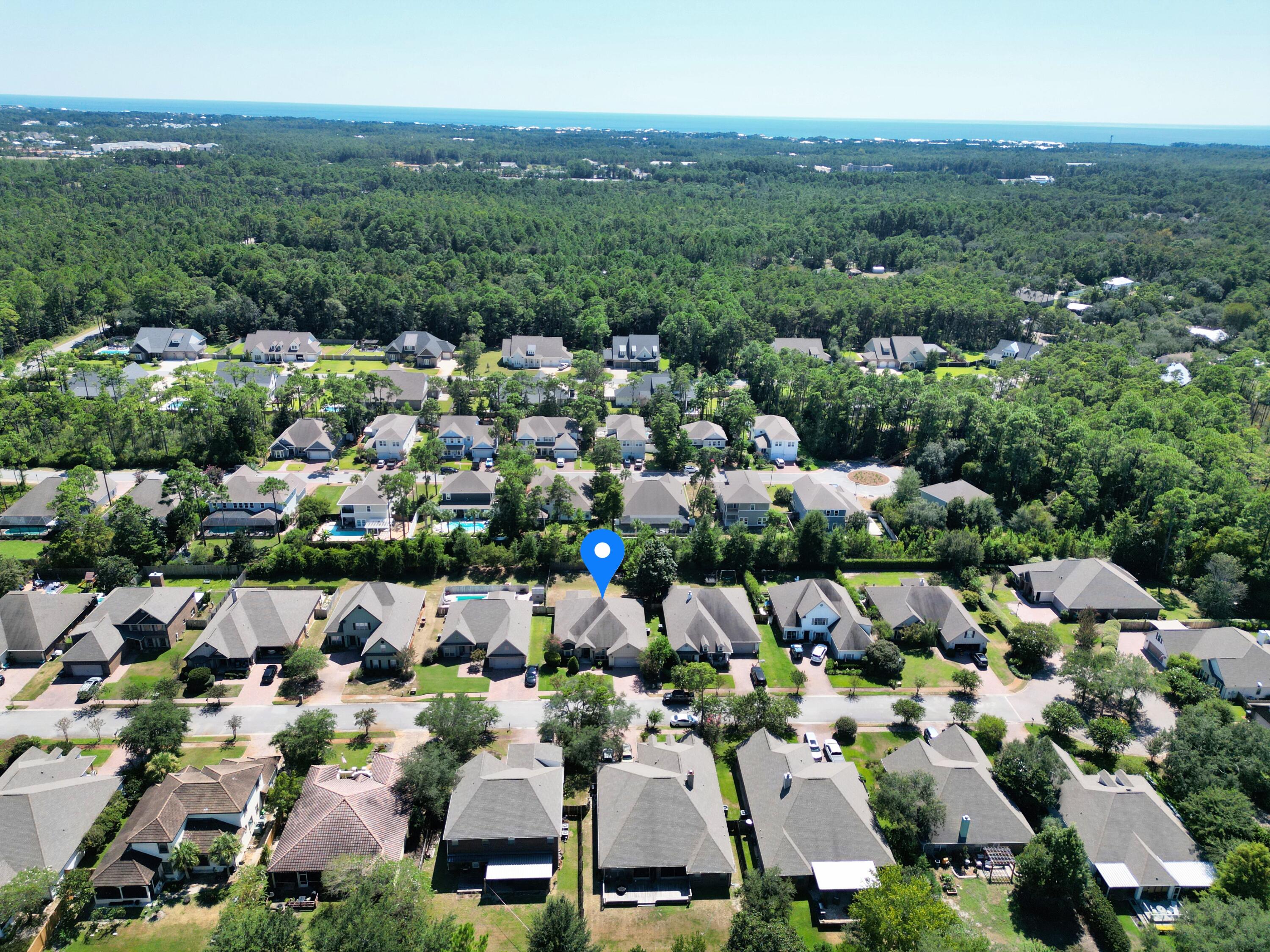 129 Mussett Bayou Court Santa Rosa Beach, FL 32459 - Photo 46 of 54 DRONE VIEW