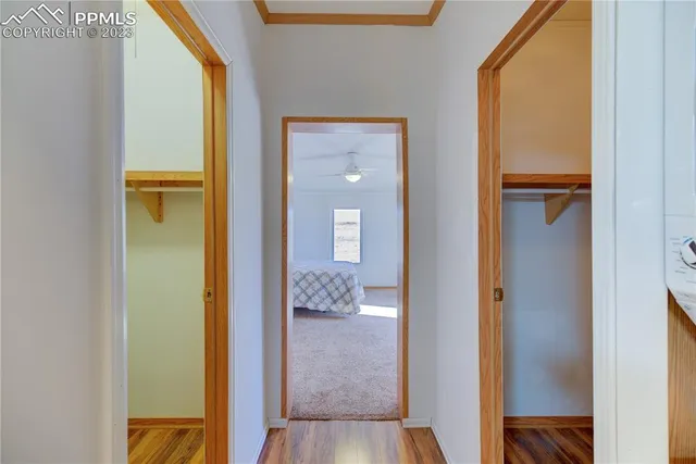 a view of a livingroom with furniture and wooden floor