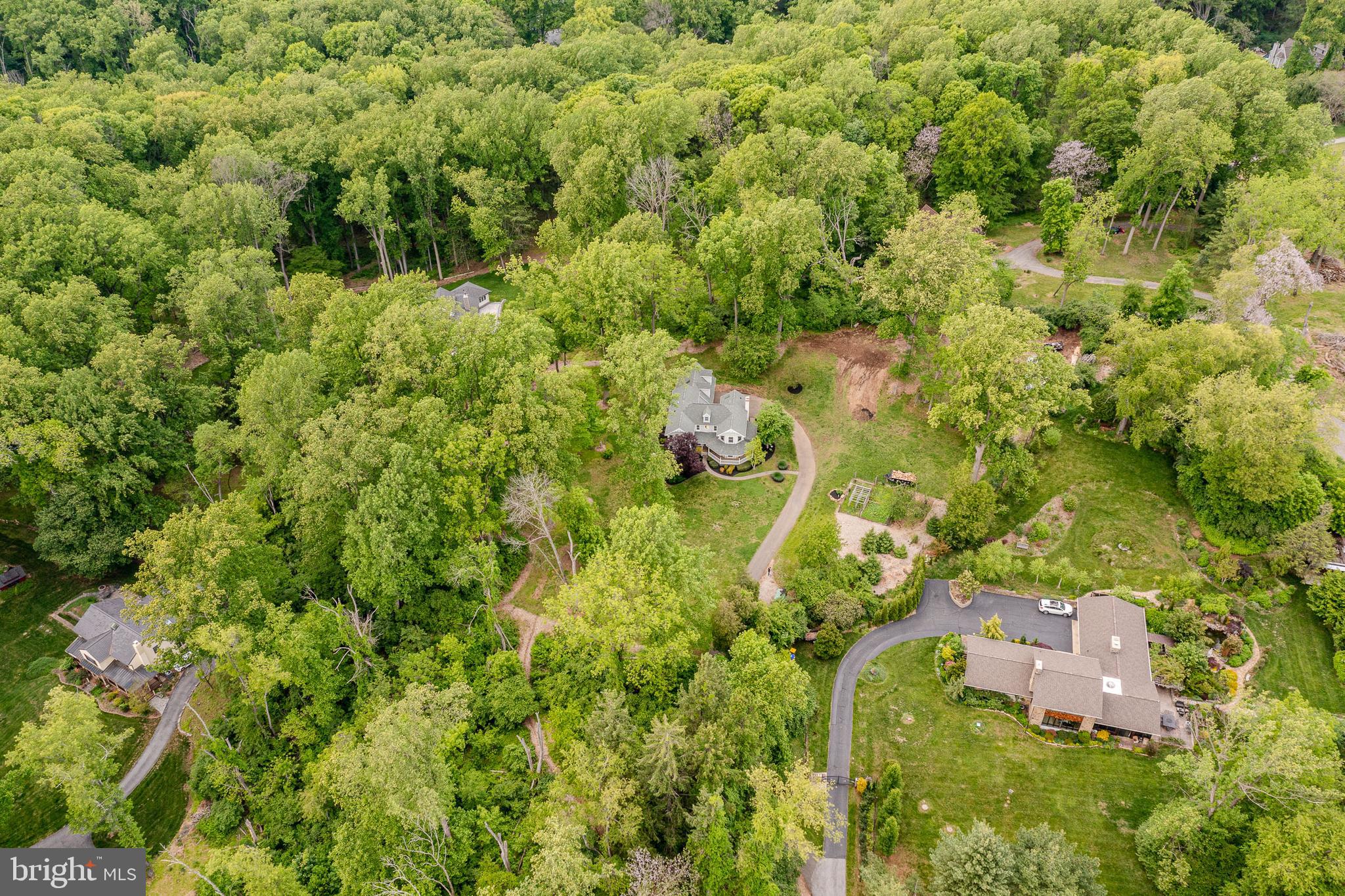 52 Atwater Road Chadds Ford, PA 19317 - Photo 75 of 85 an aerial view of residential house with outdoor space and trees all around