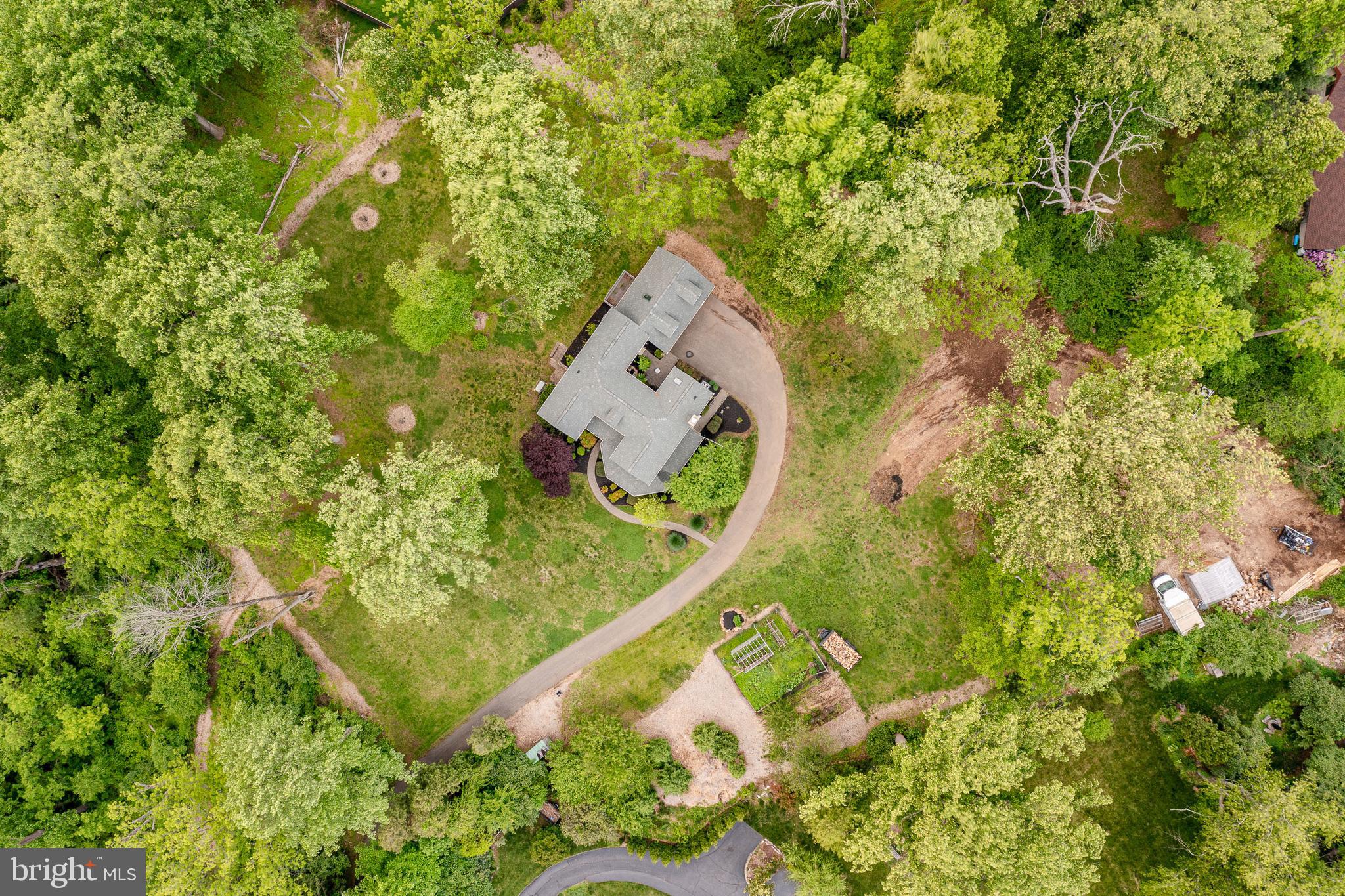 52 Atwater Road Chadds Ford, PA 19317 - Photo 80 of 85 an aerial view of a house with yard swimming pool and outdoor seating