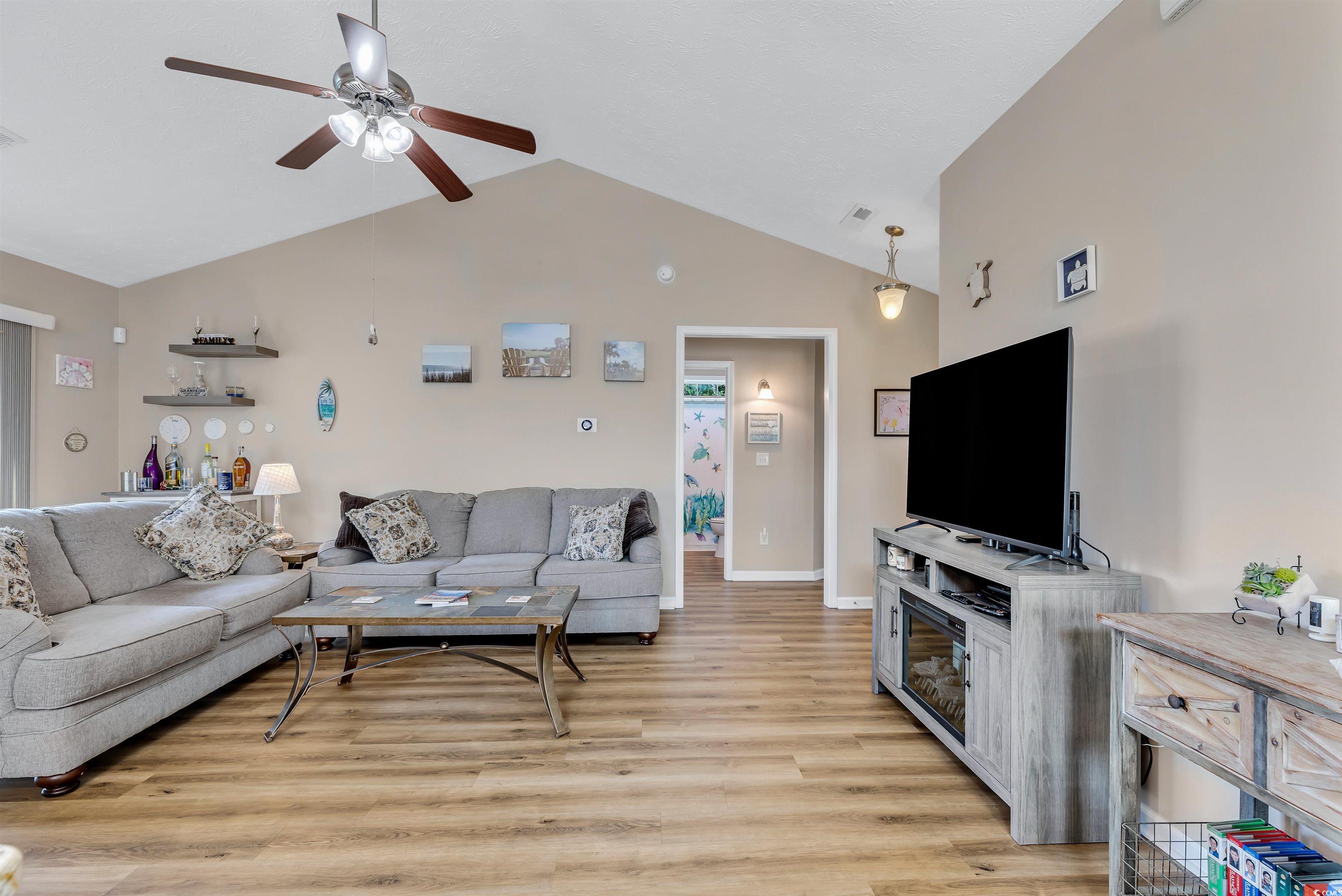 746 Bucklin Loop Myrtle Beach, SC 29579 - Photo 13 of 39 Living room featuring high vaulted ceiling, light