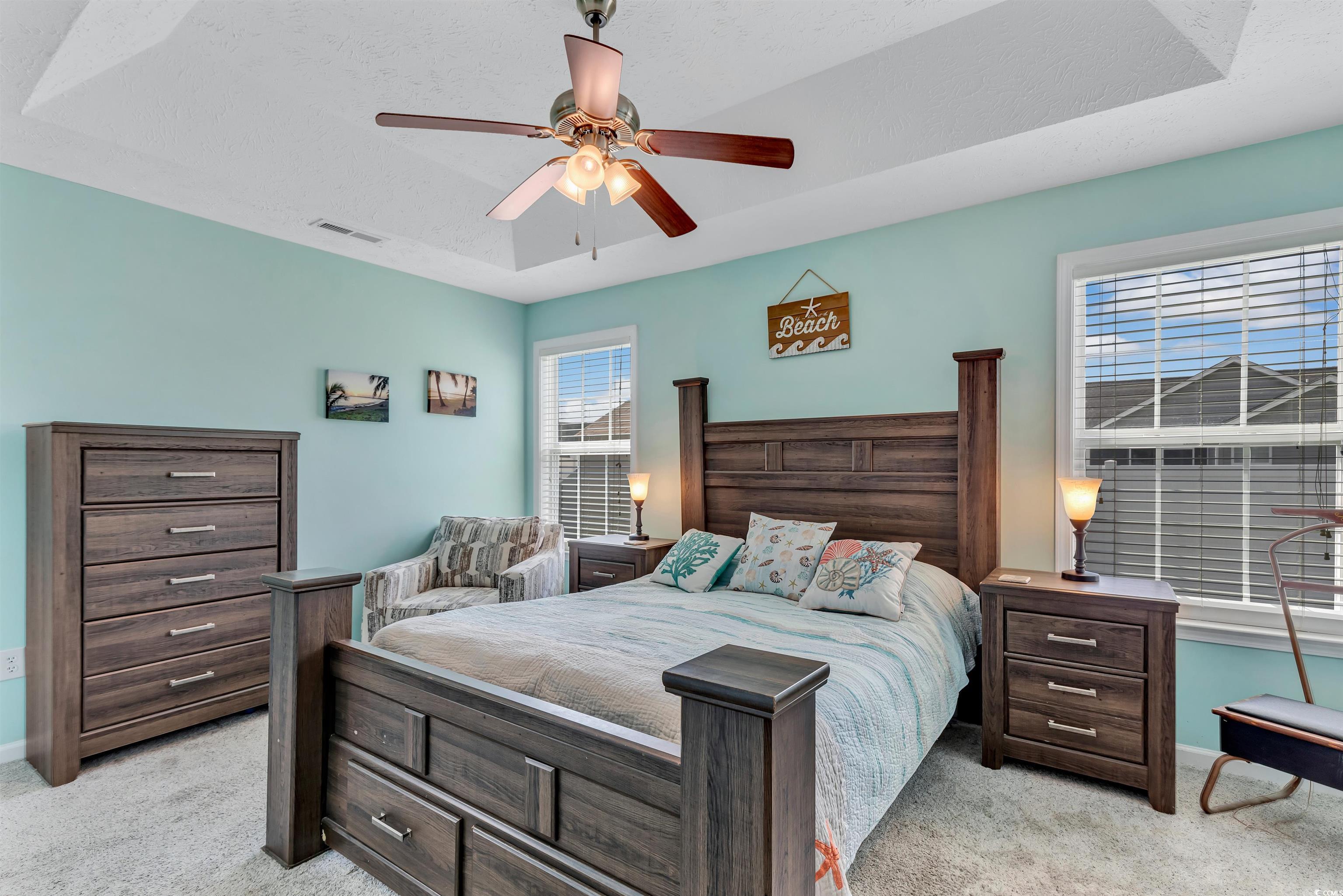 746 Bucklin Loop Myrtle Beach, SC 29579 - Photo 24 of 39 Bedroom with multiple windows, ceiling fan, and li