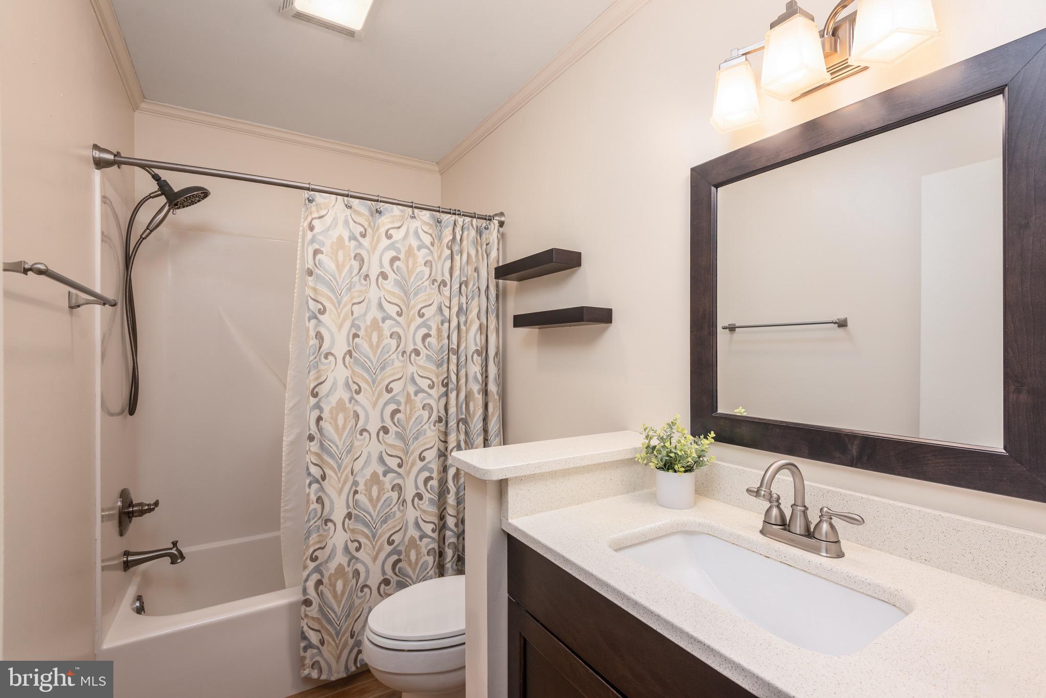 301 Spring Drive Easton, MD 21601 - Photo 21 of 32 a bathroom with a sink a toilet and a mirror