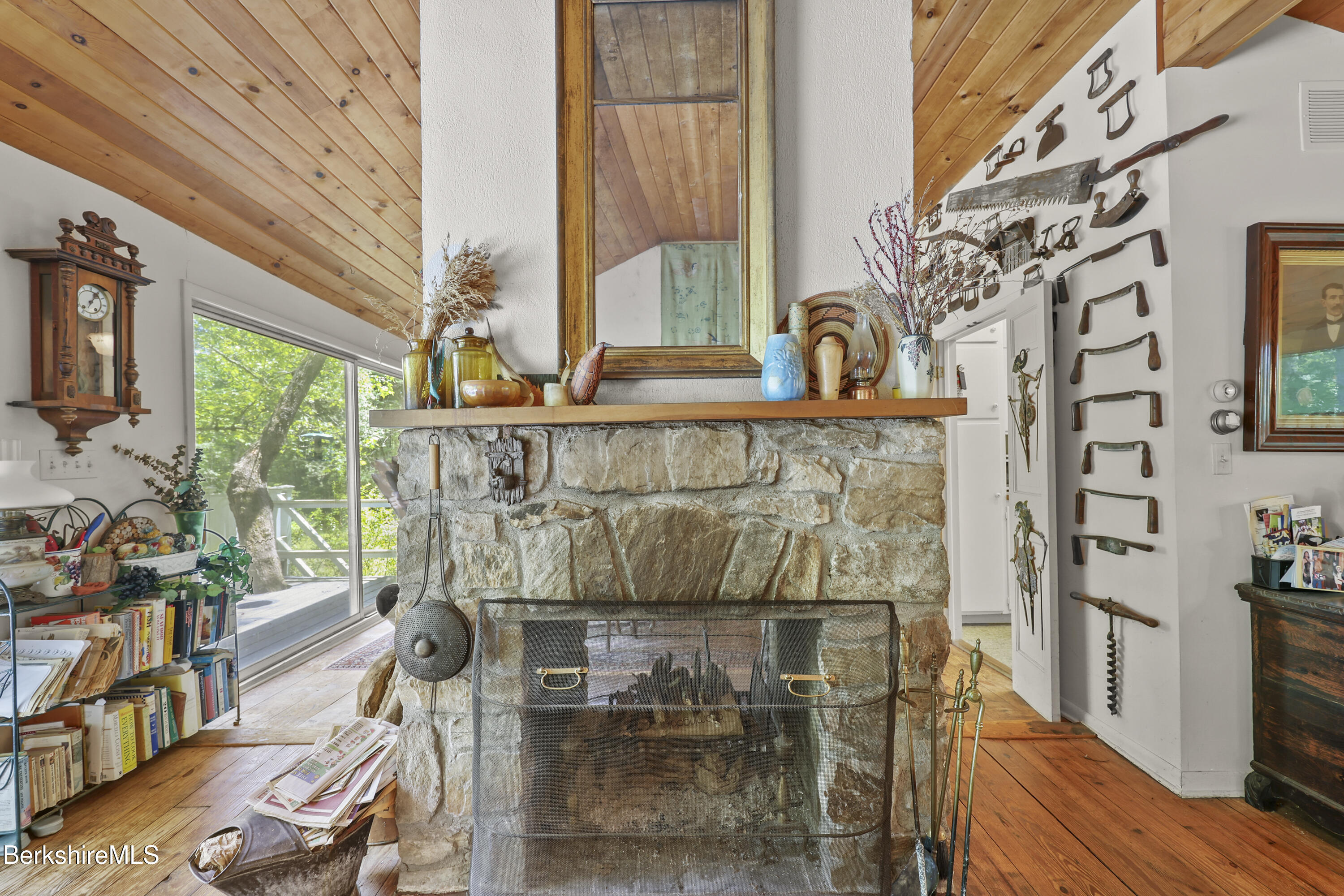 19 Sackman Way Monterey, MA 01230 - Photo 16 of 40 Hand built field stone fireplace