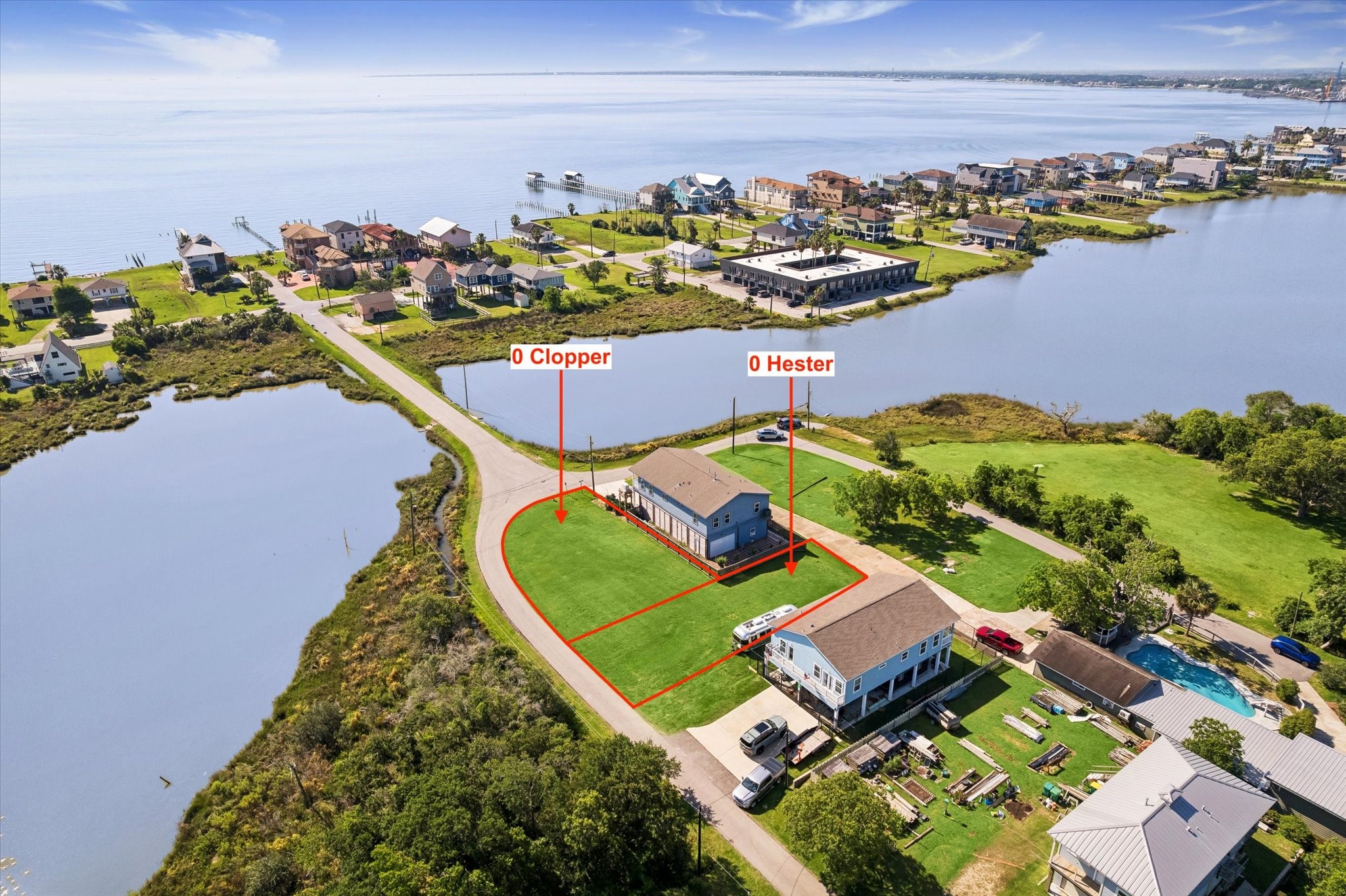0 Hester Street Seabrook, TX 77586 - Photo 6 of 16 an aerial view of a house with a ocean view