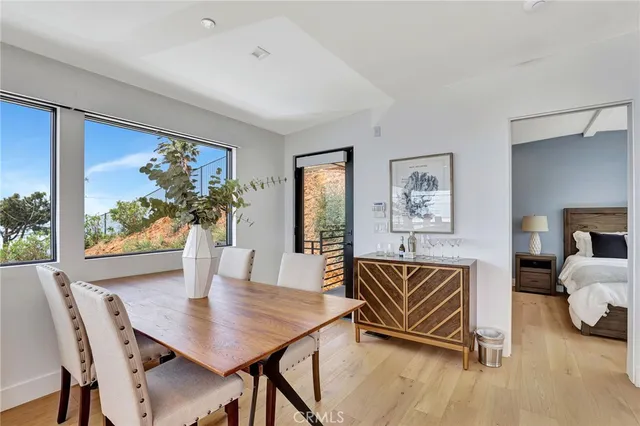 a bedroom with a bed and a closet