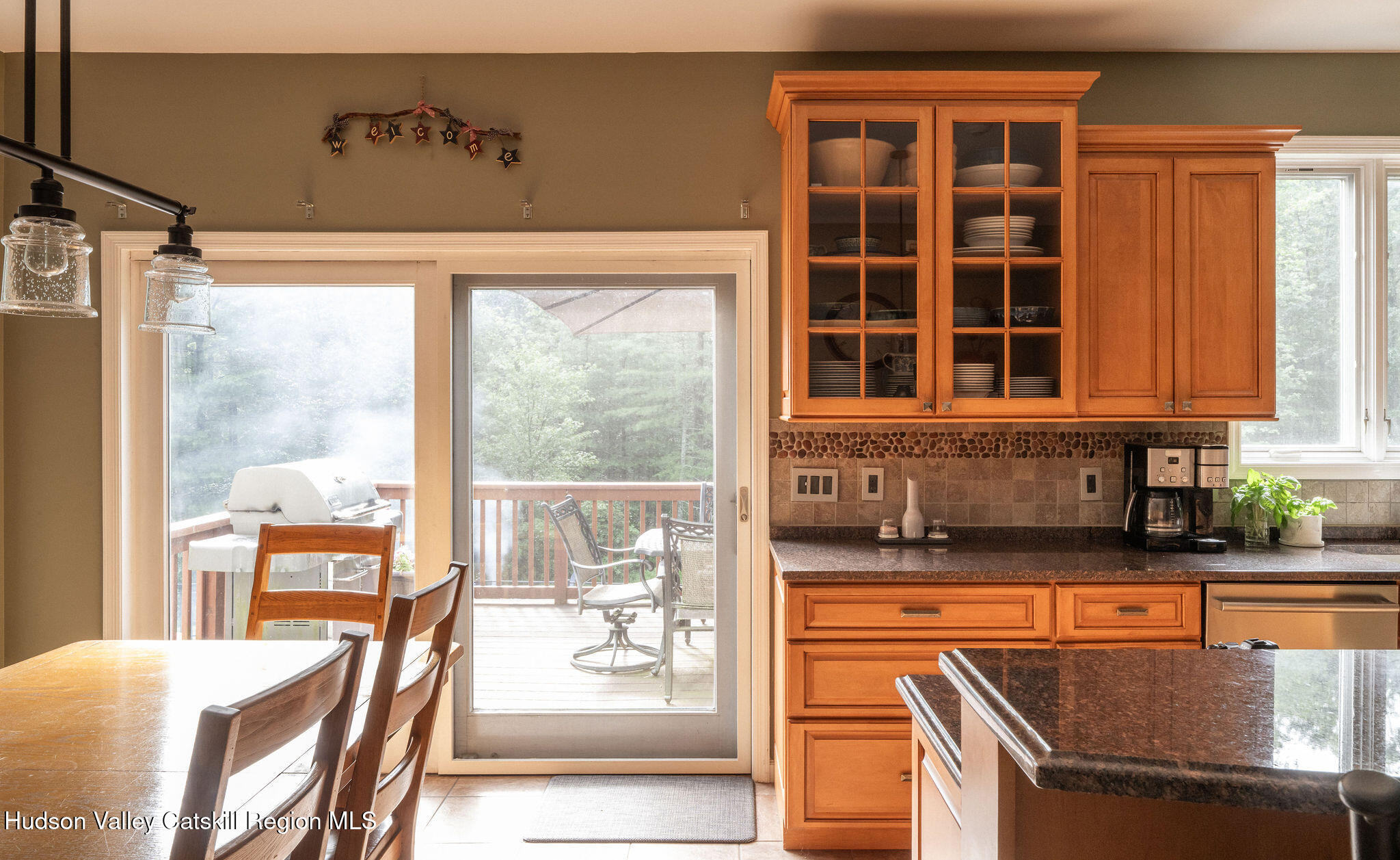 214 Wright Road Kerhonkson, NY 12446 - Photo 20 of 50 a kitchen view of a kitchen counter top space and a large window