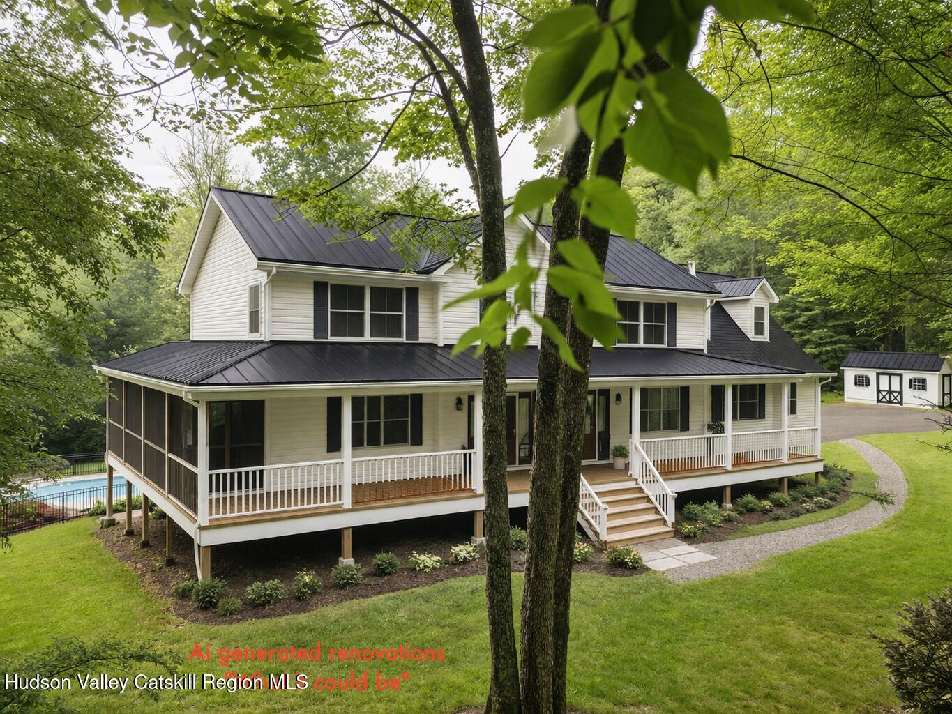 214 Wright Road Kerhonkson, NY 12446 - Photo 2 of 50 a view of house with a yard deck and a large tree