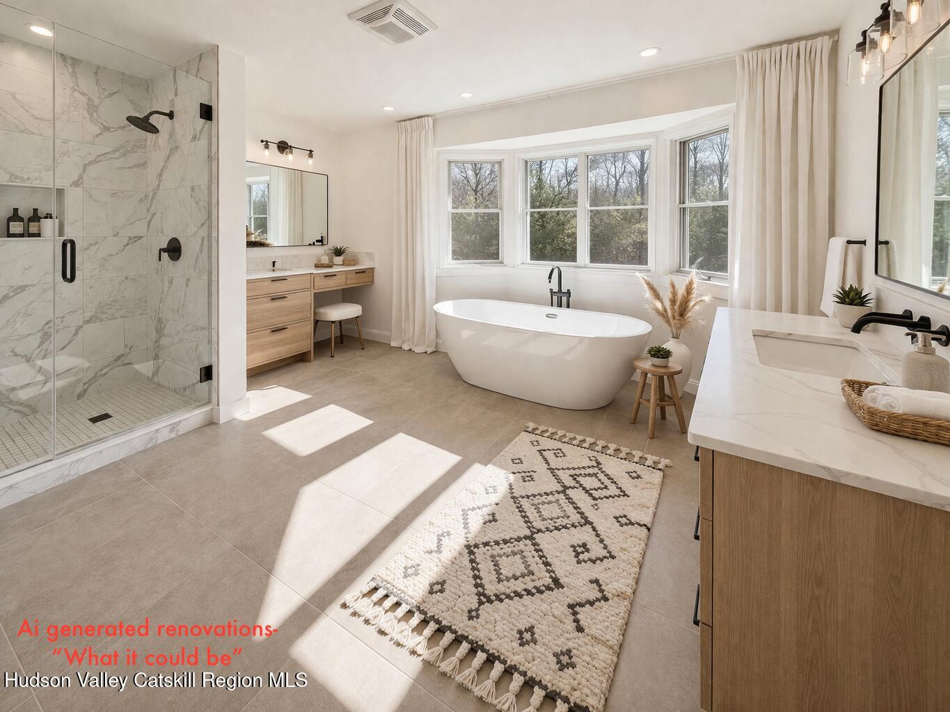 214 Wright Road Kerhonkson, NY 12446 - Photo 36 of 50 a spacious bathroom with a tub sink and shower