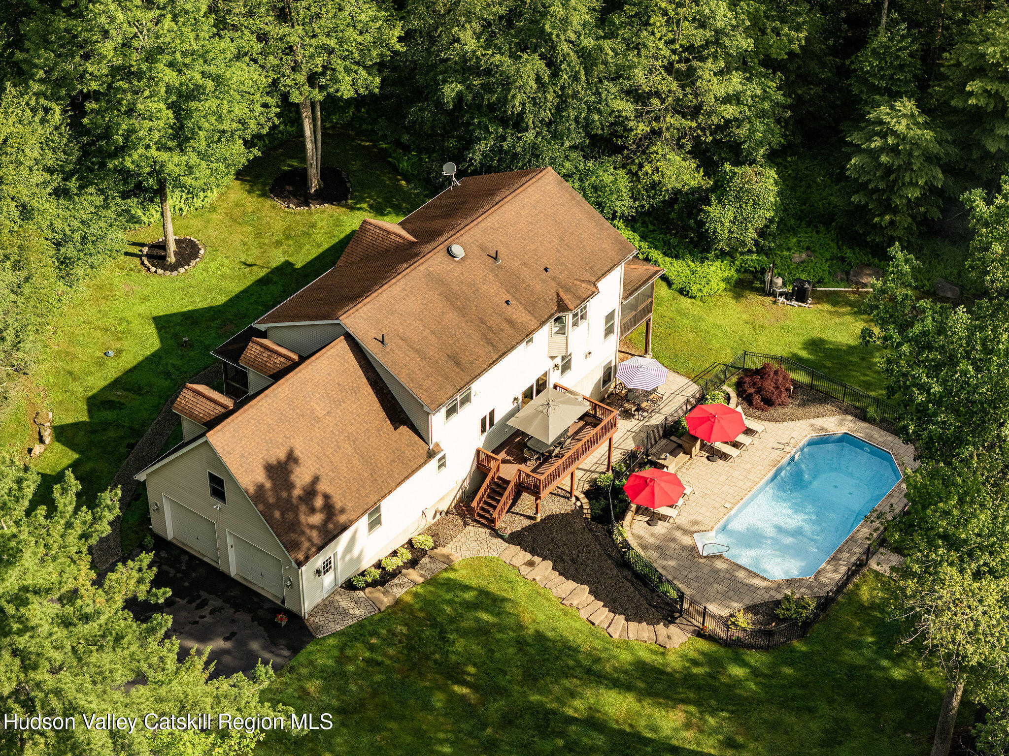 214 Wright Road Kerhonkson, NY 12446 - Photo 44 of 50 an aerial view of a house with a yard