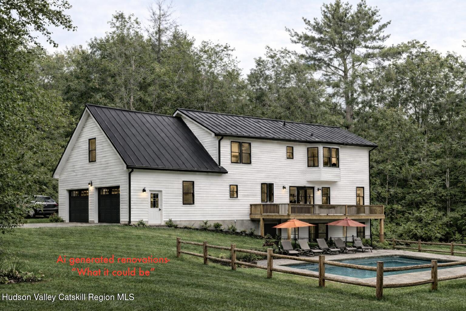 214 Wright Road Kerhonkson, NY 12446 - Photo 45 of 50 a front view of a house with a garden and porch