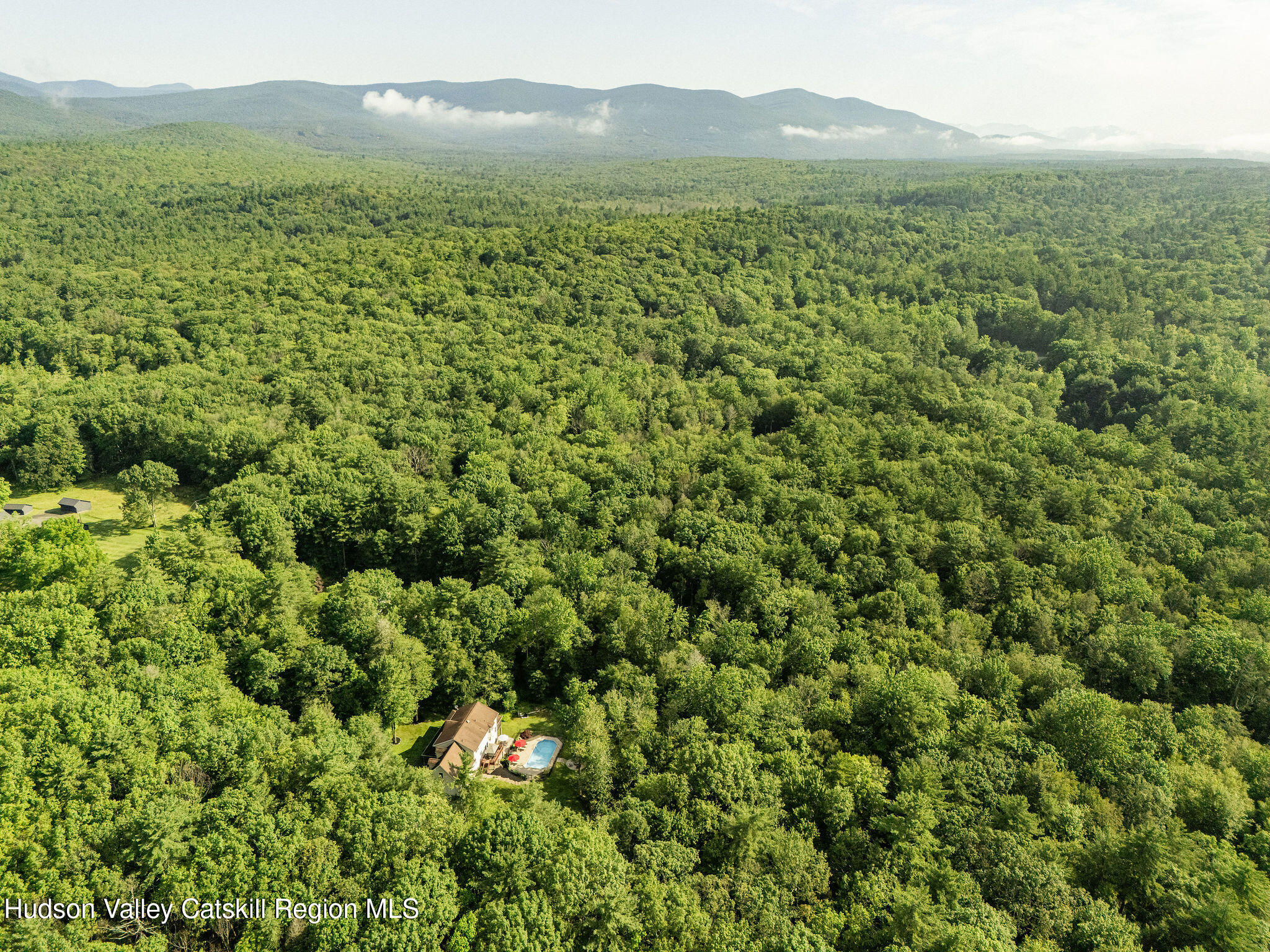 214 Wright Road Kerhonkson, NY 12446 - Photo 50 of 50 a view of a lush green forest with a mountain