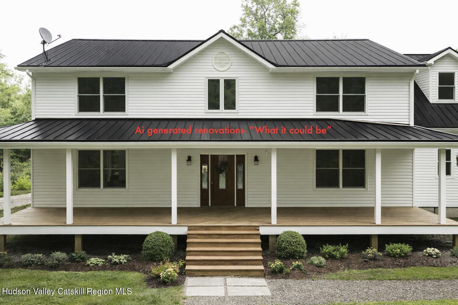 214 Wright Road Kerhonkson, NY 12446 - Photo 5 of 50 a front view of a house with a yard and potted plants