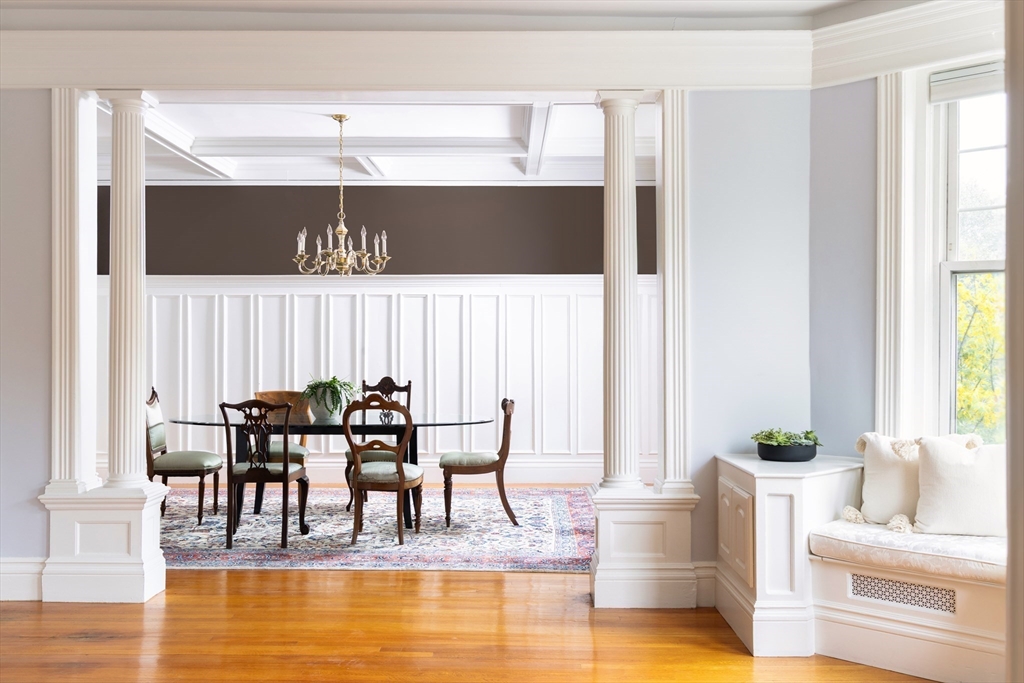 487 Boylston Street, Unit 3 Brookline, MA 02445 - Photo 4 of 14 a view of a dining room with furniture window and outside view