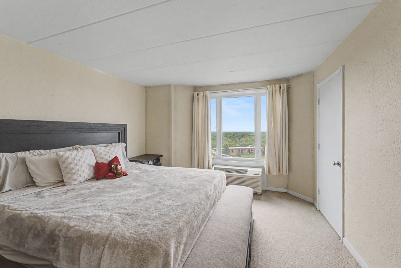 1 Renaissance Place, Unit 1105 Palatine, IL 60067 - Photo 14 of 21 a bedroom with a large bed and a large window