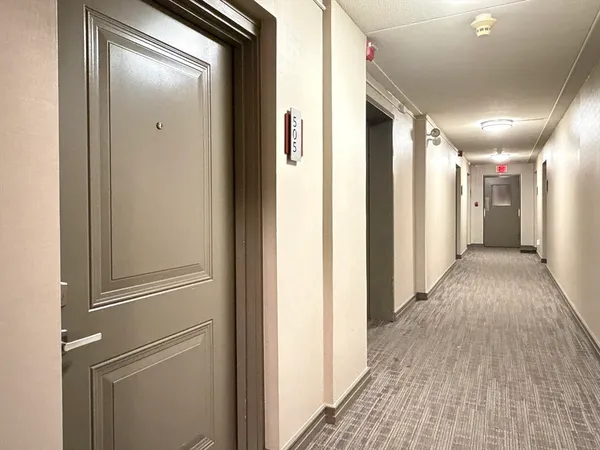 a view of hallway with stairs