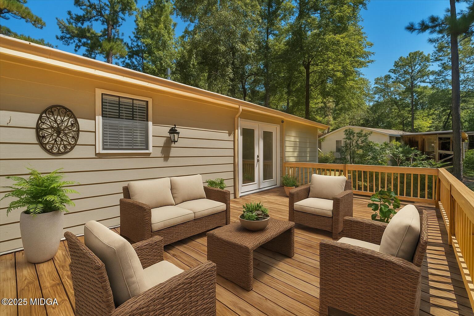 41 Golden Eye Monticello, GA 31064 - Photo 8 of 65 a balcony with furniture and a potted plant