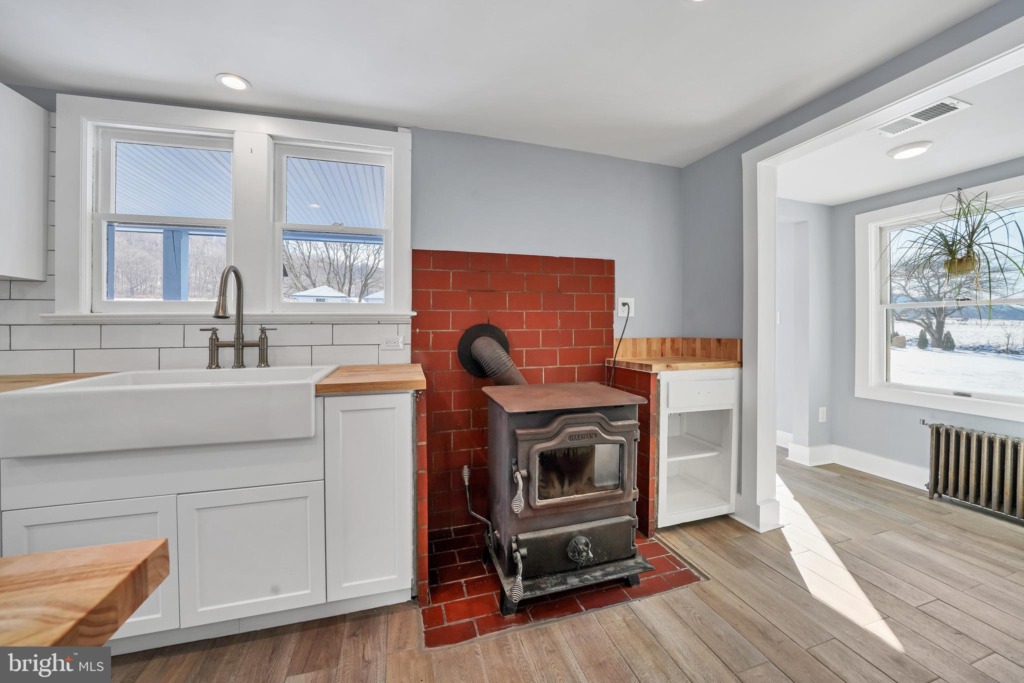 89 Asbury Broadway Road Asbury, NJ 08802 - Photo 6 of 49 a view of kitchen and sink with wooden floor
