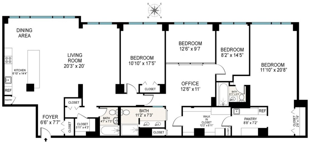 7 East 14th Street, Unit 1009 Manhattan, NY 10003 - Photo 13 of 13 a picture of a floor plan
