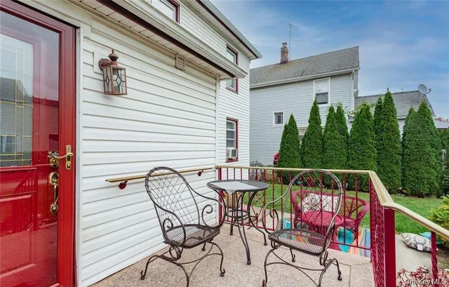 a view of balcony with furniture and outdoor space