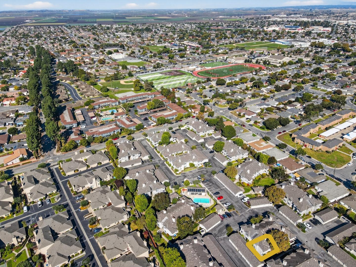 1056 Padre Drive, Unit 8 Salinas, CA 93901 - Photo 36 of 43 an aerial view of residential houses with outdoor space