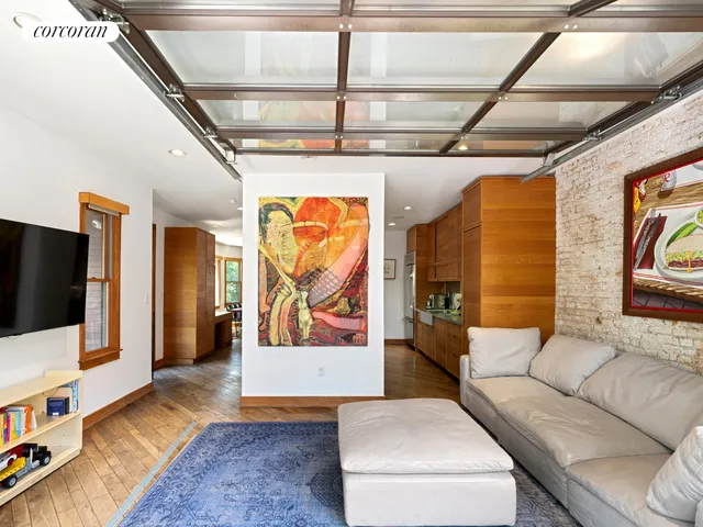 a view of outdoor space with seating area