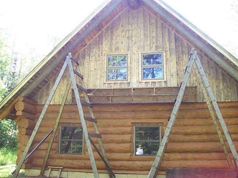 392 North Wade Road Wade, ME 04786 - Photo 9 of 29 Exterior Back. Note giant saw horses...