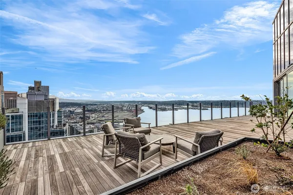 a view of balcony with city view
