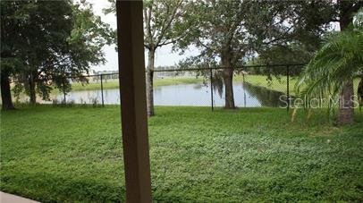 a view of lake from a yard