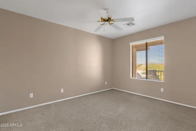 an empty room with a window