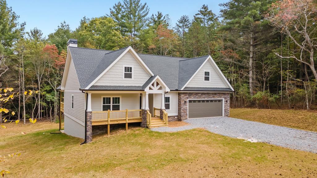 10 West Hawks Nest Road Blairsville, GA 30512 - Photo 25 of 40 a front view of a house with a yard and garage
