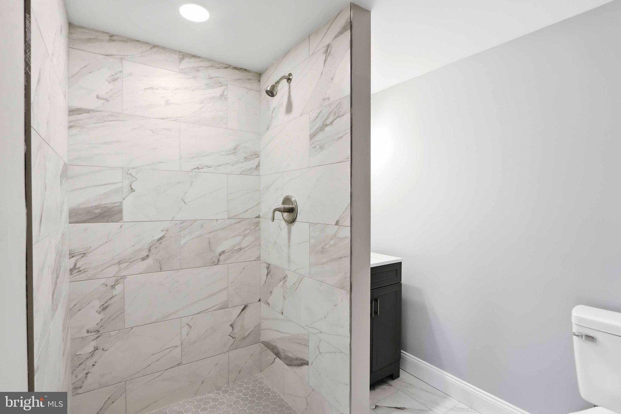 5006 Shelbourne Road Halethorpe, MD 21227 - Photo 41 of 48 a bathroom with a shower and toilet