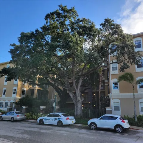 a car parked in front of a building