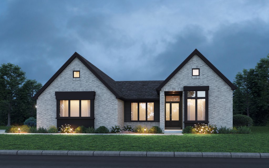 Stunning contemporary design highlighted by clean lines and timeless transitional accents