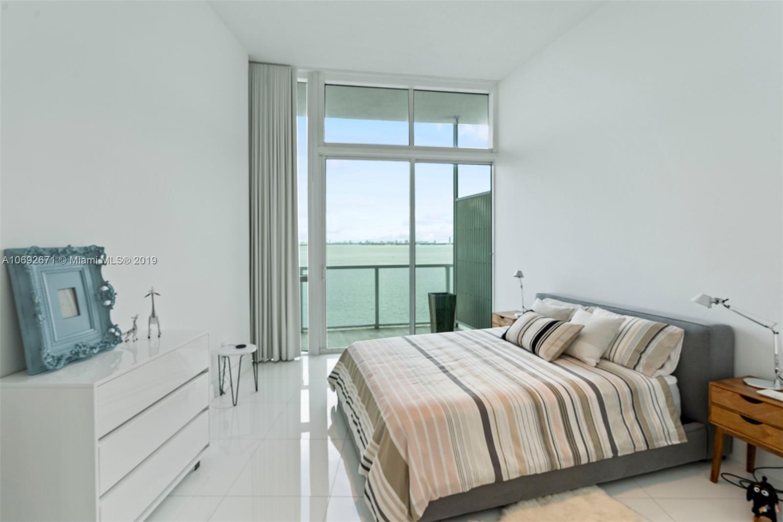 665 Northeast 25th Street, Unit 802 Miami, FL 33137 - Photo 14 of 24 a bedroom with a bed and a window