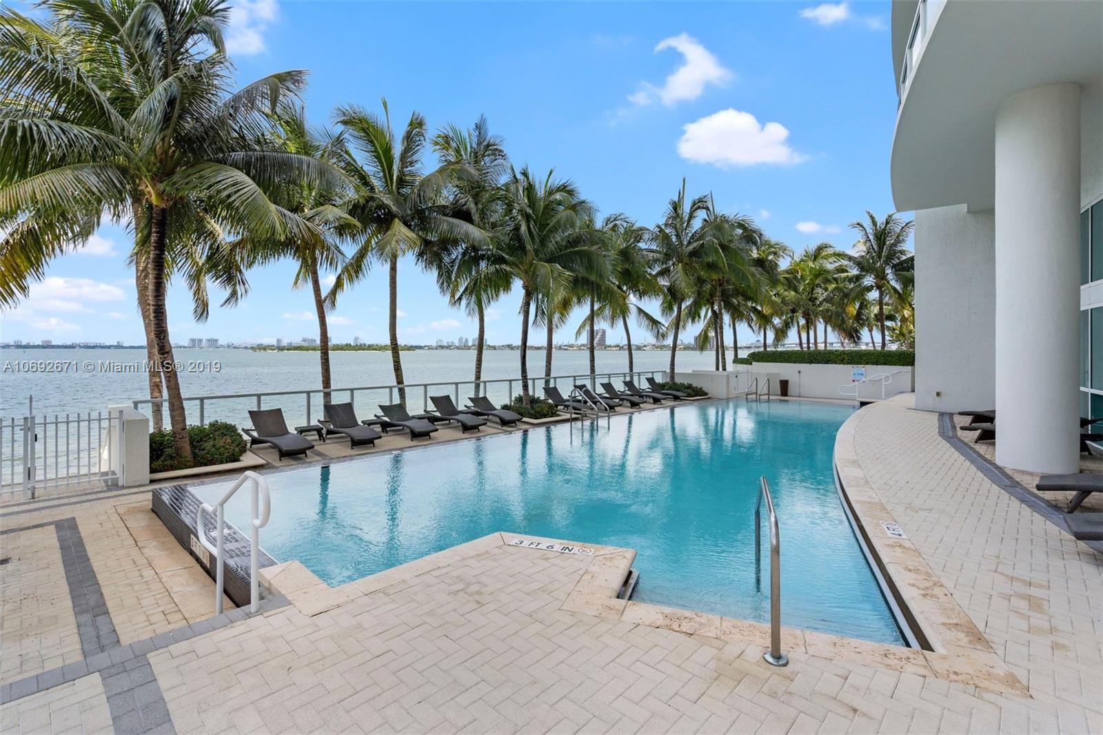 665 Northeast 25th Street, Unit 802 Miami, FL 33137 - Photo 19 of 24 a view of a swimming pool with a lake view