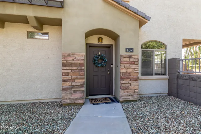 a front view of a house